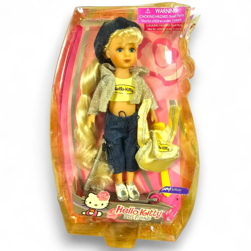 The Brass Key Sanrio Hello Kitty and Her Lil Friends Doll Blond Scooter 2001 8"